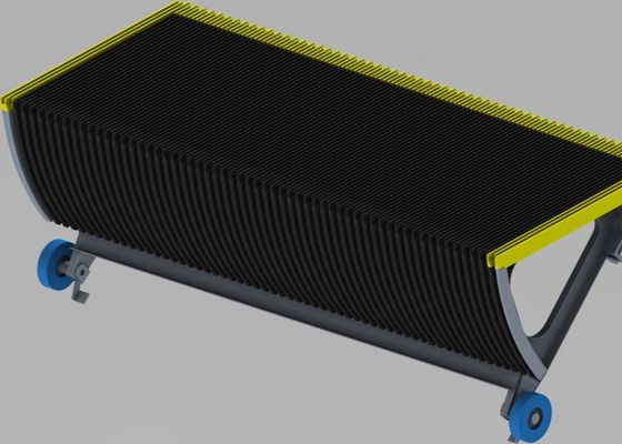 Stainless Steel Escalator Step Type 1000 800 600 Black Color 3 Sides Yellow Demarcation